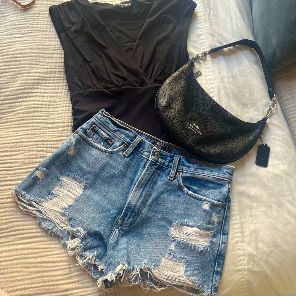 Abercrombie Distressed Denim Shorts